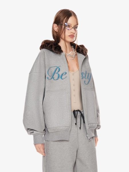 Худи на молнии с принтом POST POST SCRIPTUM, цвет: серый меланж, 1105.000.00.02.214 купить онлайн