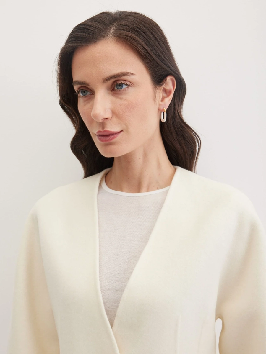 Приталенный жакет из шерсти Marou, цвет: молочный,  купить онлайн