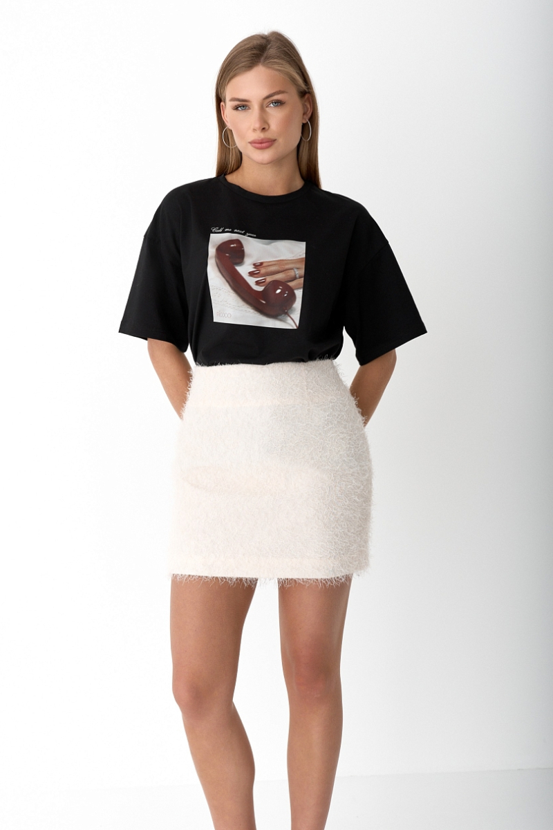 Футболка оверсайз с принтом