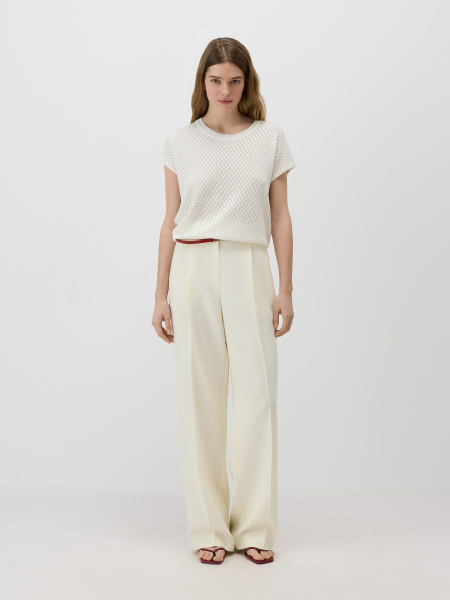 Ажурный джемпер Conso, цвет: белый, KJS 260739 - белый купить онлайн