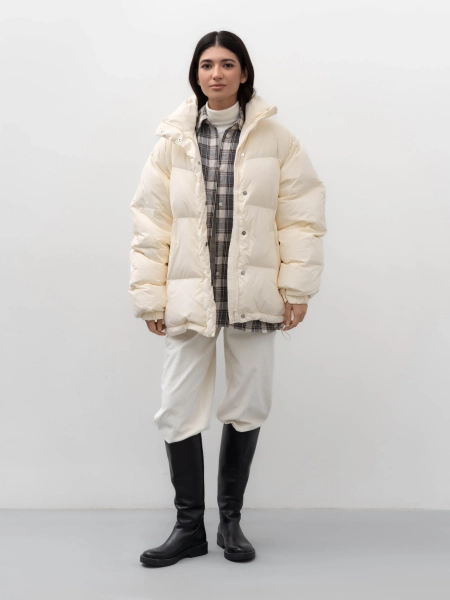 Пуховик Base TRES, цвет: молочный, НФ-00002439 купить онлайн