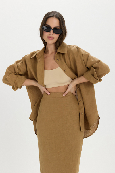 Рубашка лен ABDA, цвет: марракеш, 412609303540 купить онлайн