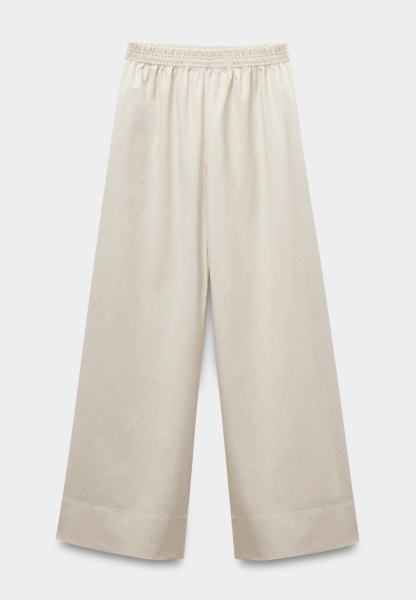 Брюки на резинке изо льна REFERT, цвет: молочный, 09-3806/1-2511 купить онлайн