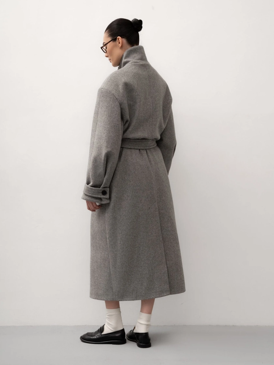 Пальто с поясом TRES, цвет: серый, НФ-00002719 купить онлайн