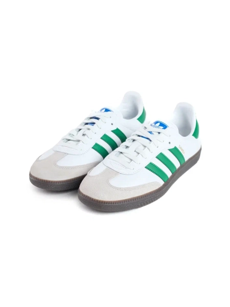 Кроссовки мужские Adidas Samba OG "White Green" NKDADDYS SNEAKERS, цвет: белый IG1024 купить онлайн