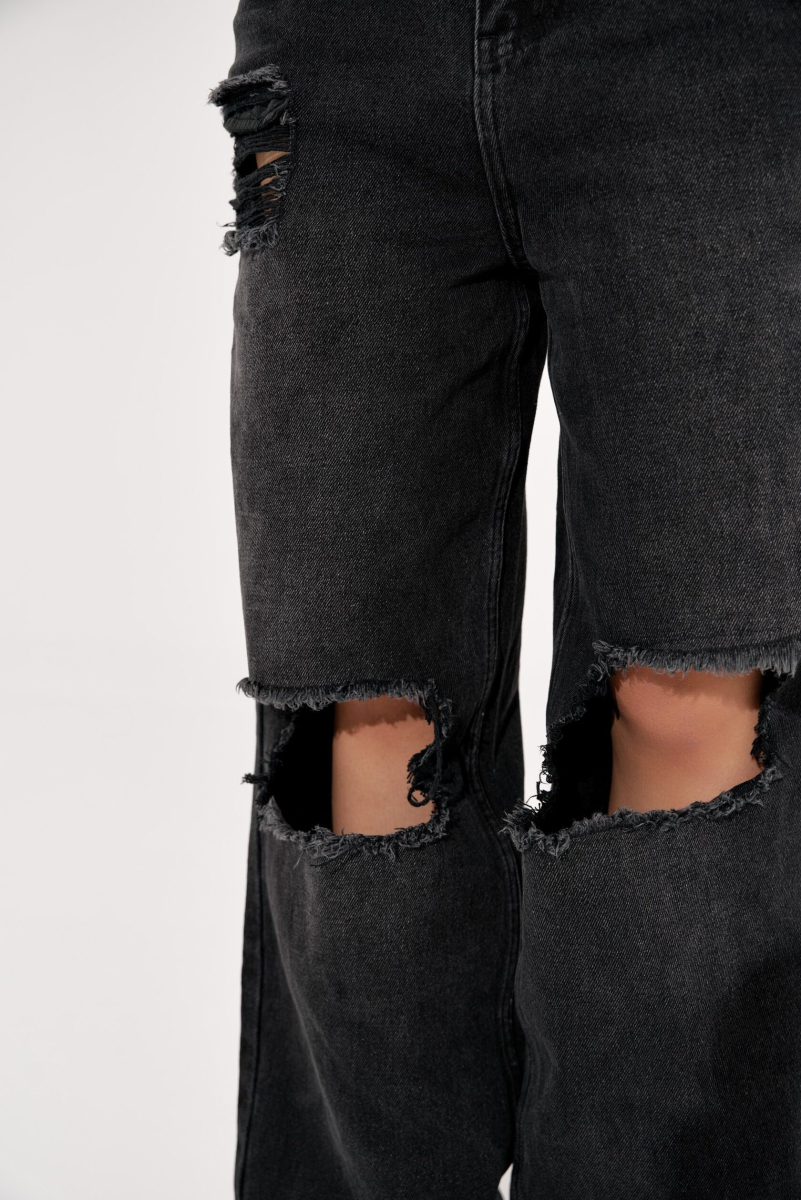 Джинсы MAMA NE POYMET BLACK YONS, цвет: Черный, YO-387 купить онлайн