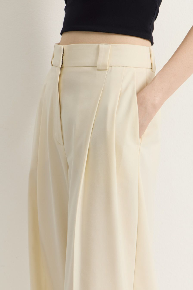 Брюки из смесовой вискозы TOPTOP, цвет: молочный, TTS.032.18195.120.05205 купить онлайн