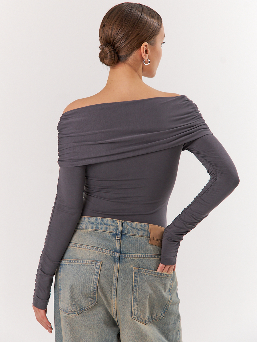 Боди drape ELASTIC, цвет: графит,  купить онлайн