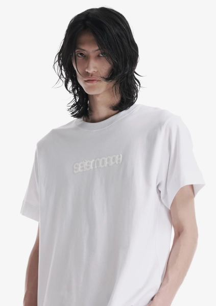 Футболка с тональным логотипом KRAKATAU, цвет: белый, Tm141-4 купить онлайн