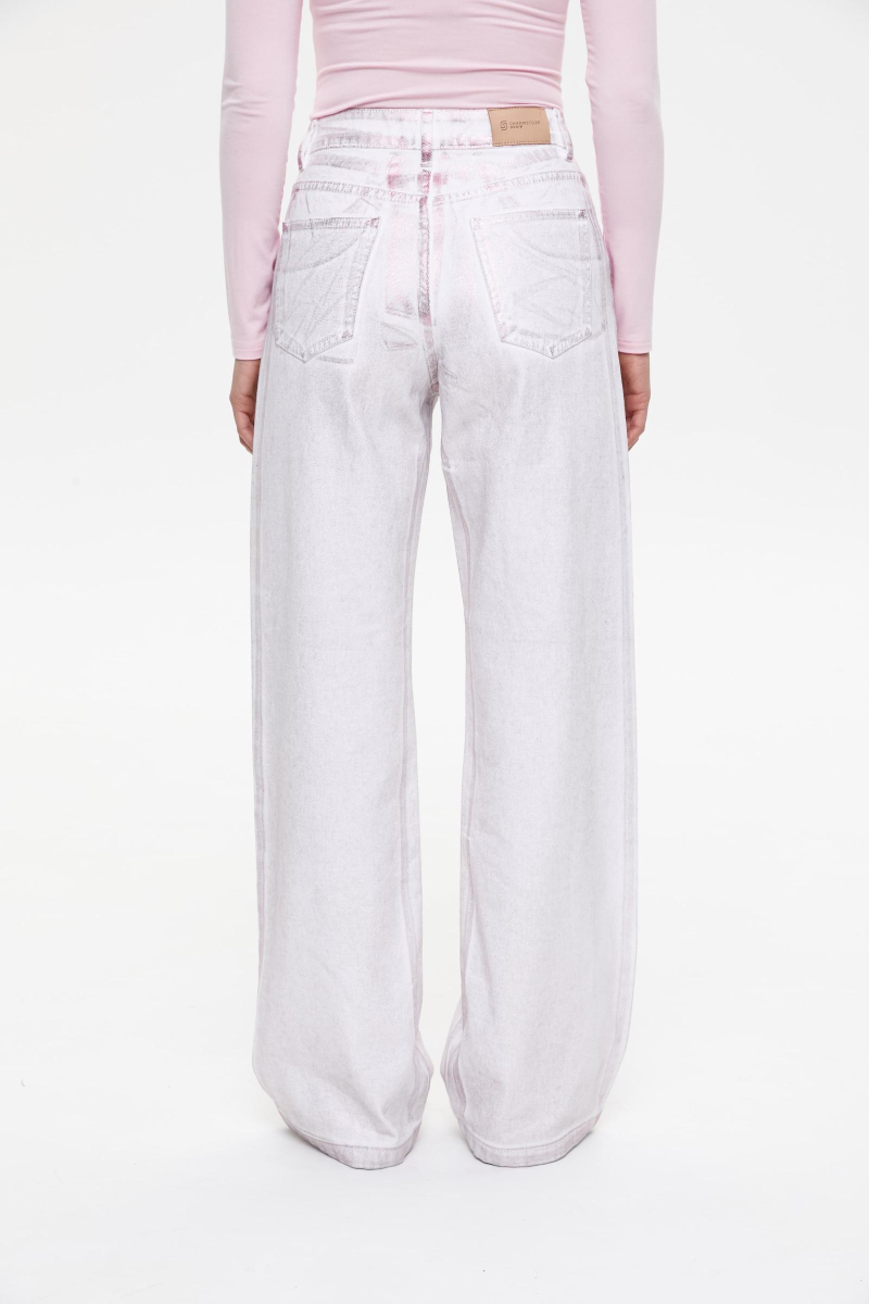 Джинсы с металлизированным покрытием Charmstore, цвет: розовый, 1840-4124-1000 купить онлайн