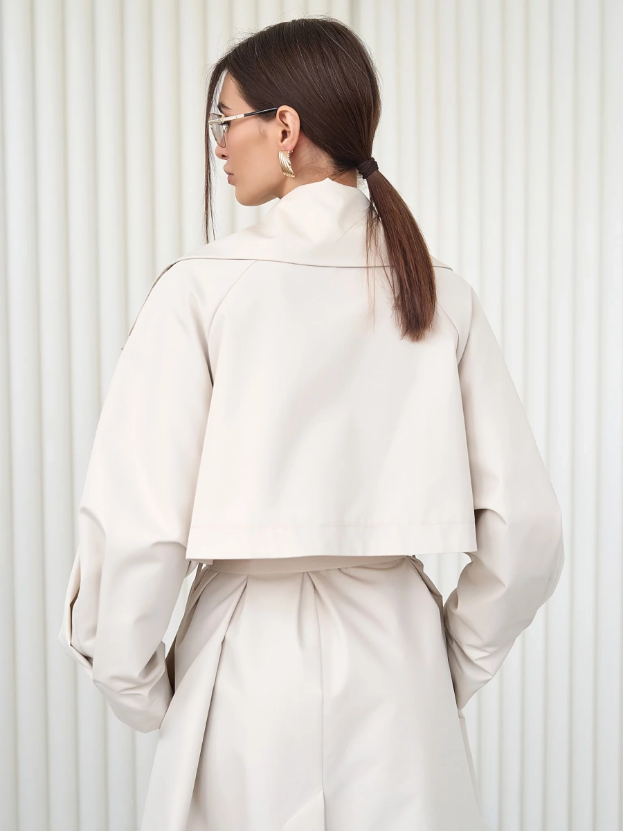 Тренч оверсайз I.B.W., цвет: молочный, CO053 купить онлайн