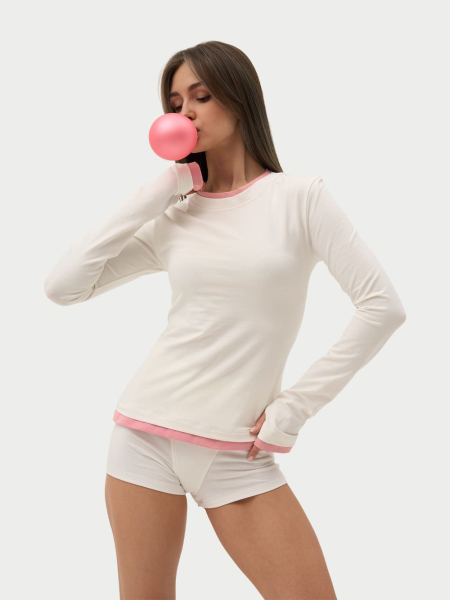 Лонгслив приталенный ONSI, цвет: белый,  купить онлайн