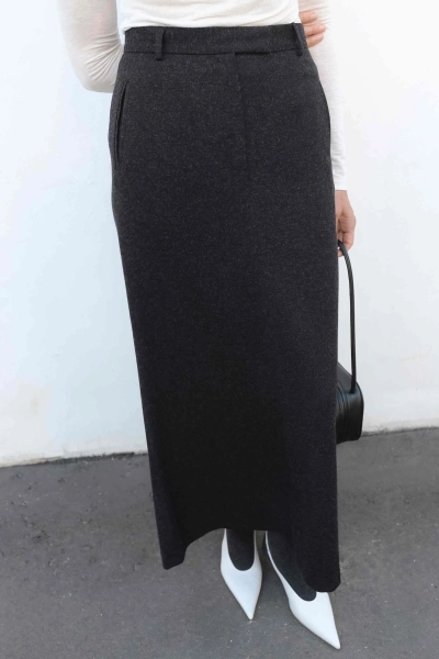 Юбка макси годе Daisyknit, цвет: графитовый,  купить онлайн