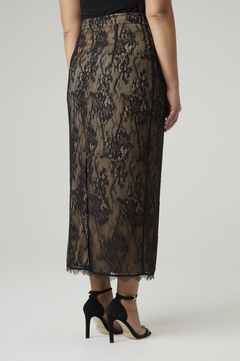 Юбка-карандаш из гипюра 4forms, цвет: Черный, 65468 купить онлайн