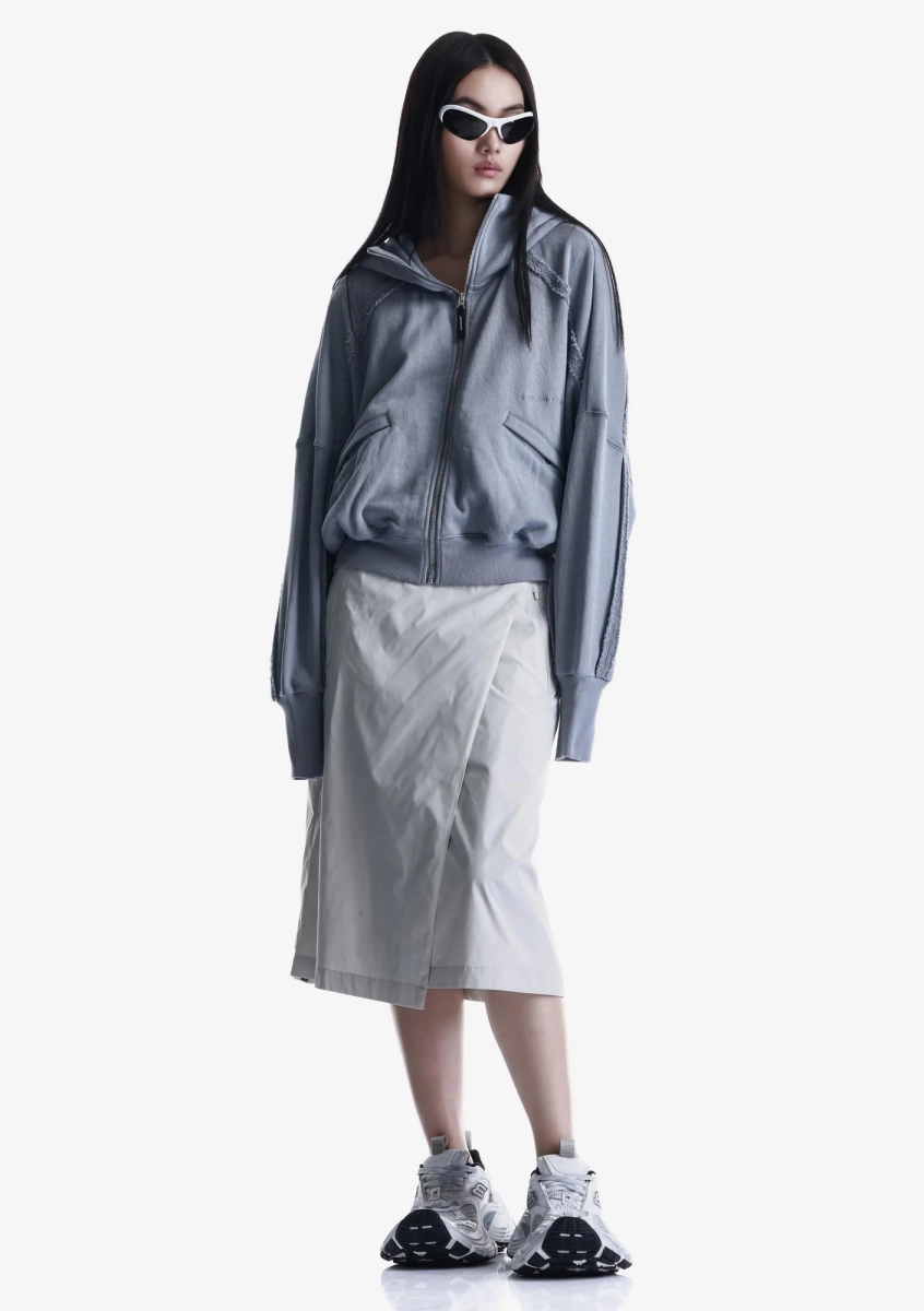 Худи на молнии KRAKATAU, цвет: бледно-голубой, Fw125-63 купить онлайн