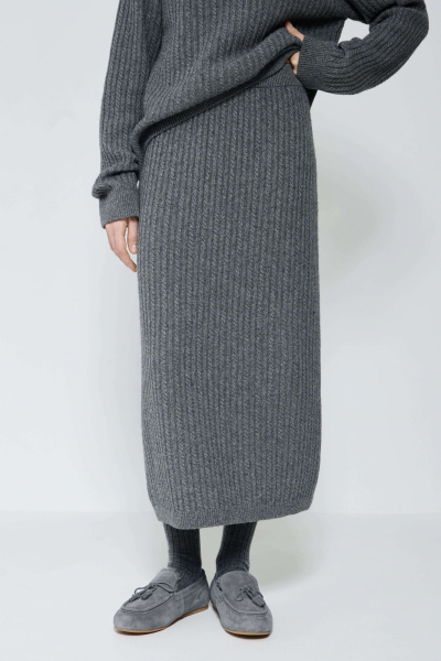 Костюм в косы из смесового кашемира AROUND, цвет: графит, 2911_14C15 купить онлайн