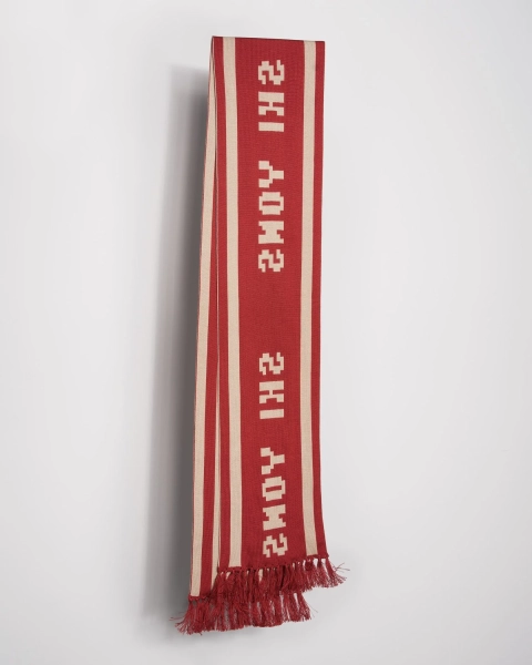 Шарф SKI YONS YONS, цвет: бежевый/красный YO-749 купить онлайн