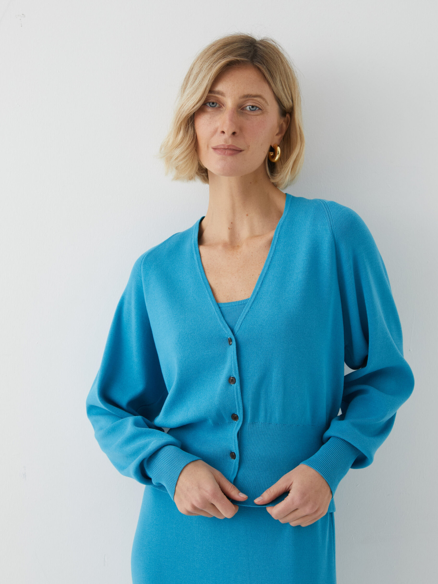 Кардиган с рукавом «летучая мышь» Marou, цвет: голубой, Mar_26021404 купить онлайн