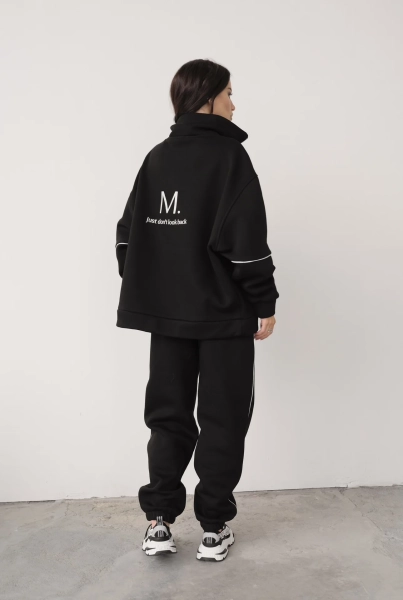 Джоггеры с начёсом Flow MINI, цвет: Черный, НФ-00000445 купить онлайн