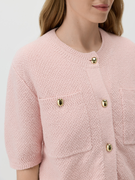 Кардиган с коротким рукавом Conso, цвет: пудровый KCS 260728 - пудровый |трендовая новинка купить онлайн