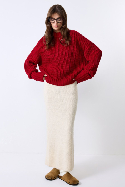 Джемпер с добавлением шерсти TOPTOP, цвет: красный, TT.050.16273.320 купить онлайн