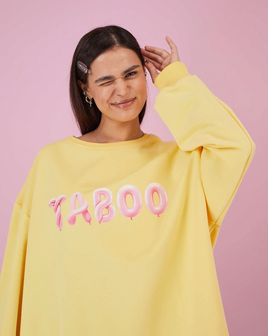 Лонгслив солнечный ТАВОО TABOO, цвет: Желтый, Longbollonspink купить онлайн