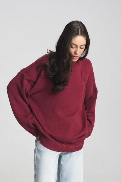 Джемпер Cotton ER Wine Erist store, цвет: Бордовый, НФ-00000927 купить онлайн
