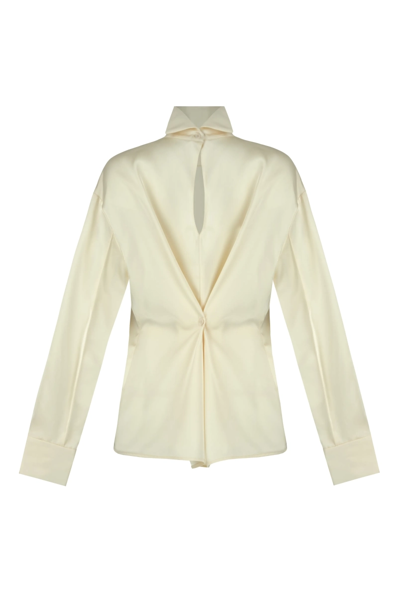 Блуза наоборот Shtripling, цвет: белый, SHRUB007MLK купить онлайн