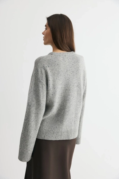 Джемпер из шерсти с широкими рукавами Daisyknit, цвет: серый,  купить онлайн