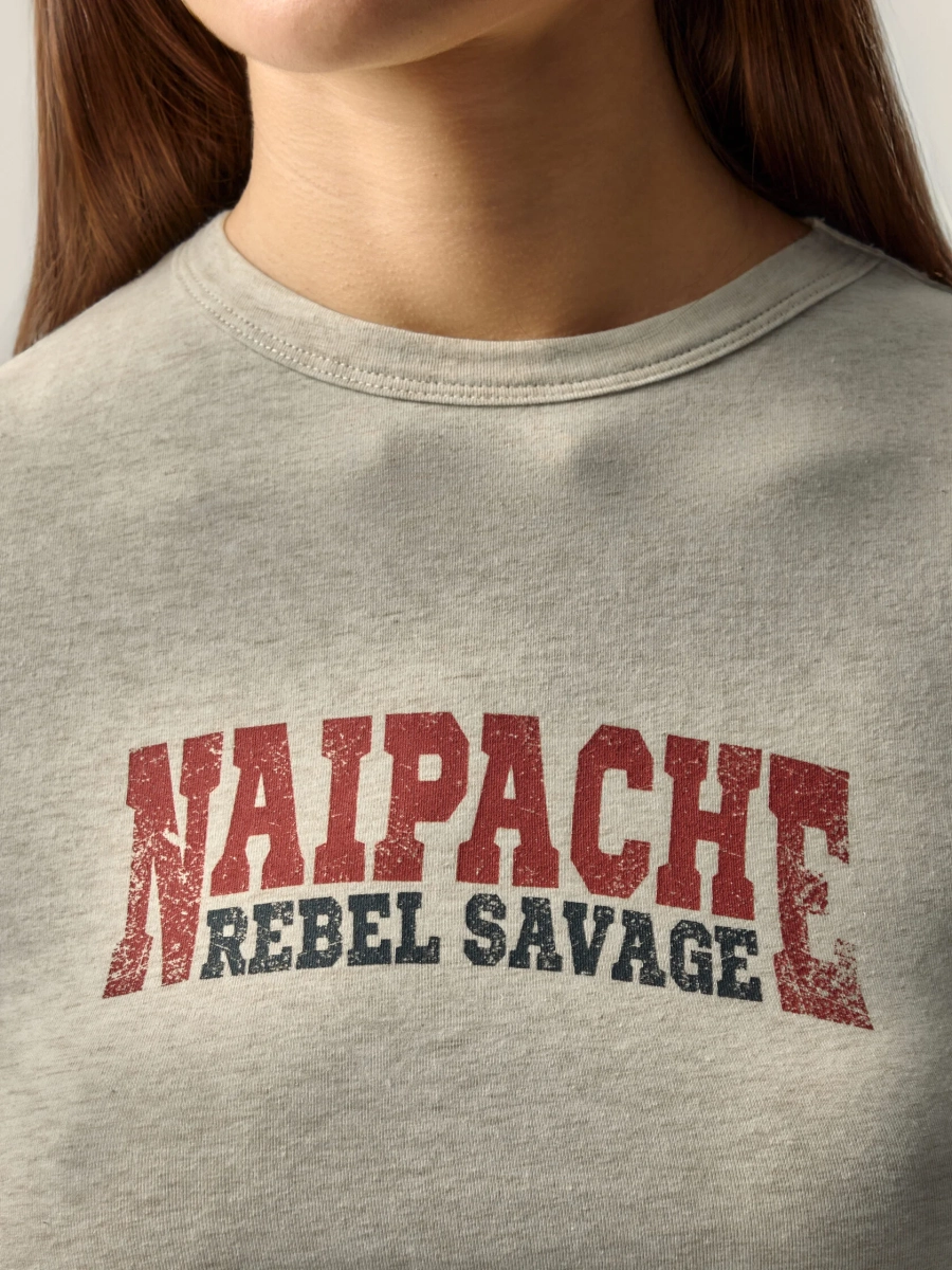 Футболка Slightly savage NAIPACHE, цвет: серый,  купить онлайн