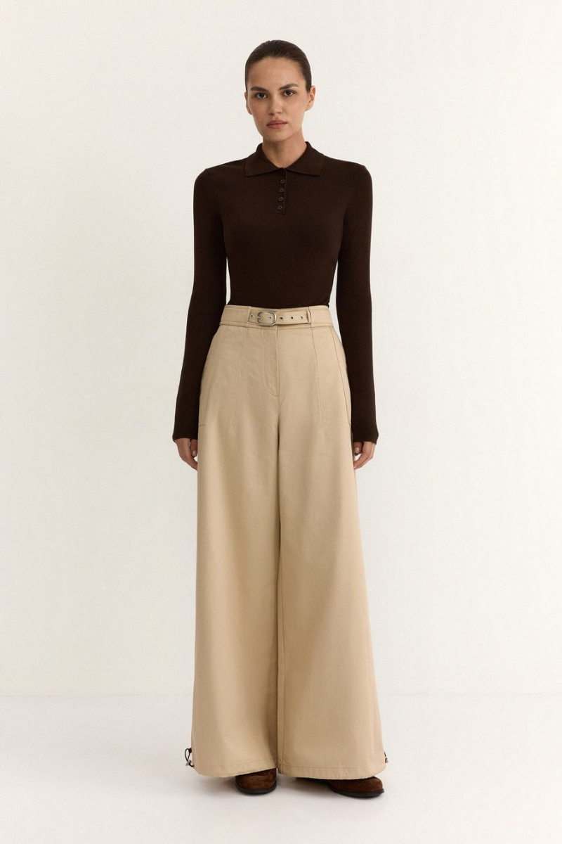 Брюки из 100% хлопка TOPTOP, цвет: бежевый, TT.032.19310.110 купить онлайн