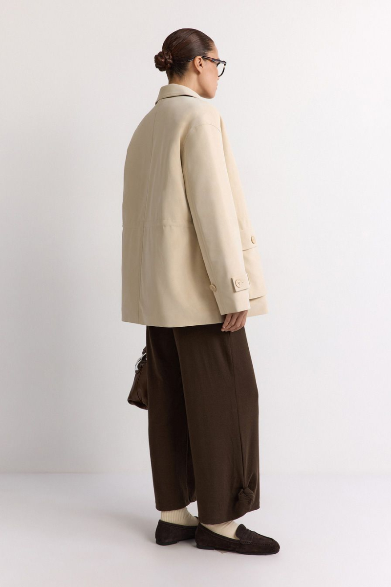 Утепленная куртка из экозамши TOPTOP, цвет: бежевый, TTS.040.17506.110 купить онлайн