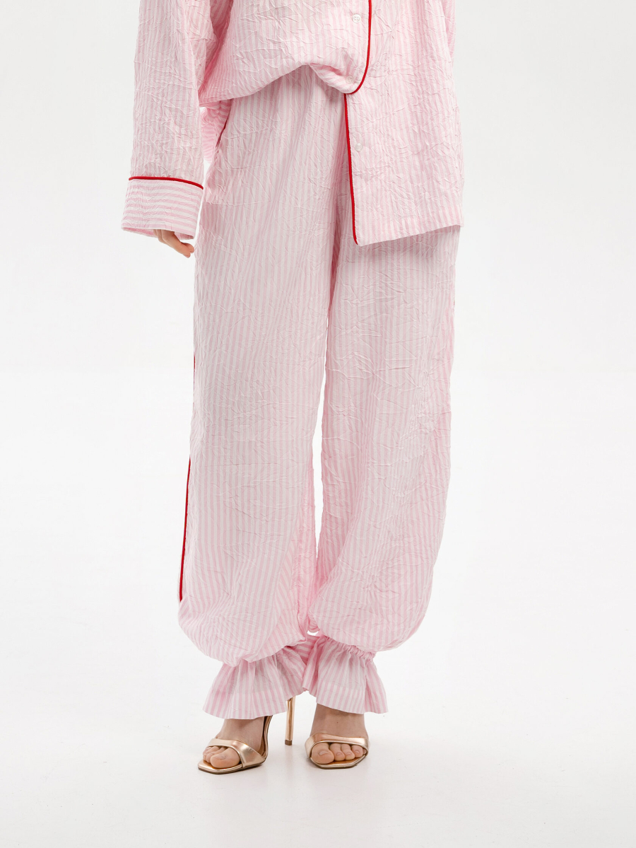 Брюки в пижамном стиле Paris TRES, цвет: розовый, НФ-00002606 купить онлайн