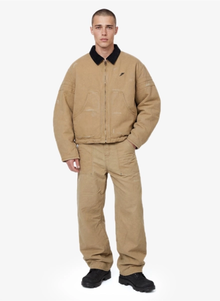 Куртка из канваса F | ABLE, цвет: бежевый, JCKT-FBL-CNVS-BG купить онлайн