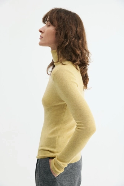 Водолазка вязаная с шерстью Daisyknit, цвет: Желтый,  купить онлайн