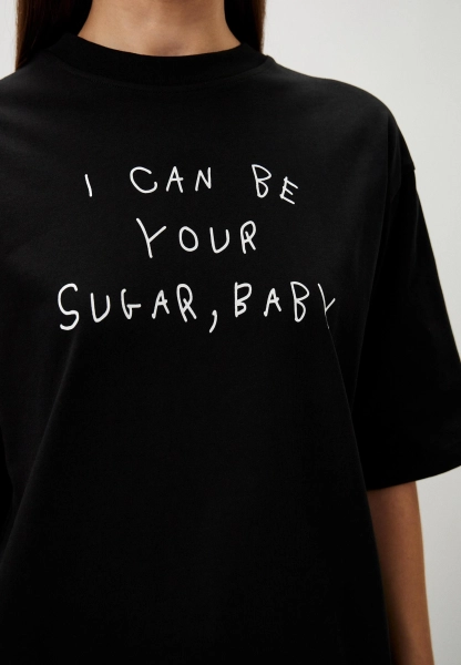 Футболка I Can Be Your Sugar Babe Berhasm, цвет: Черный, tsh24-12-black купить онлайн