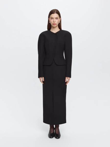 Жакет О-силуэта ANNA PEKUN, цвет: Черный,  купить онлайн