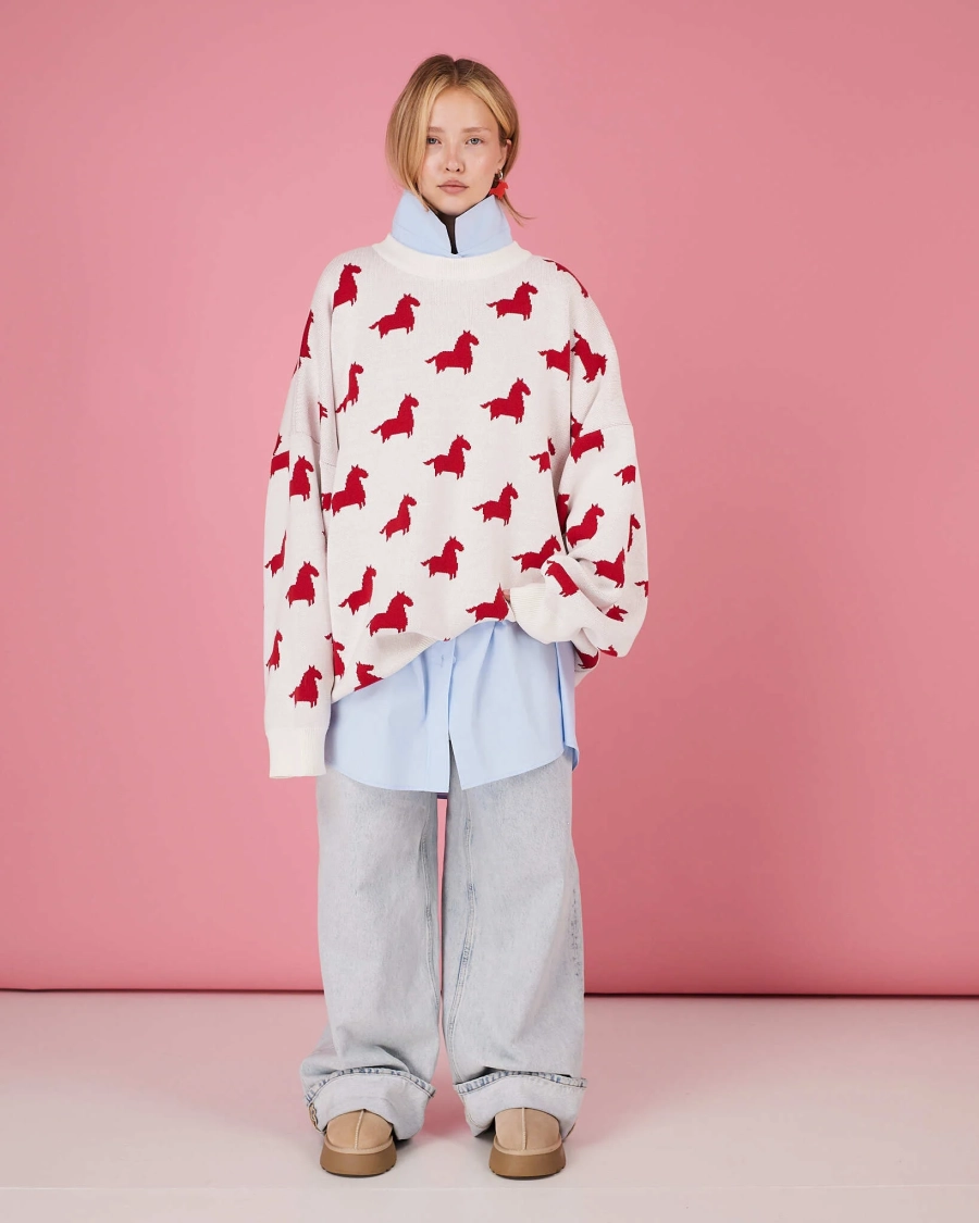 Свитер года TABOO, цвет: белый, svyear купить онлайн