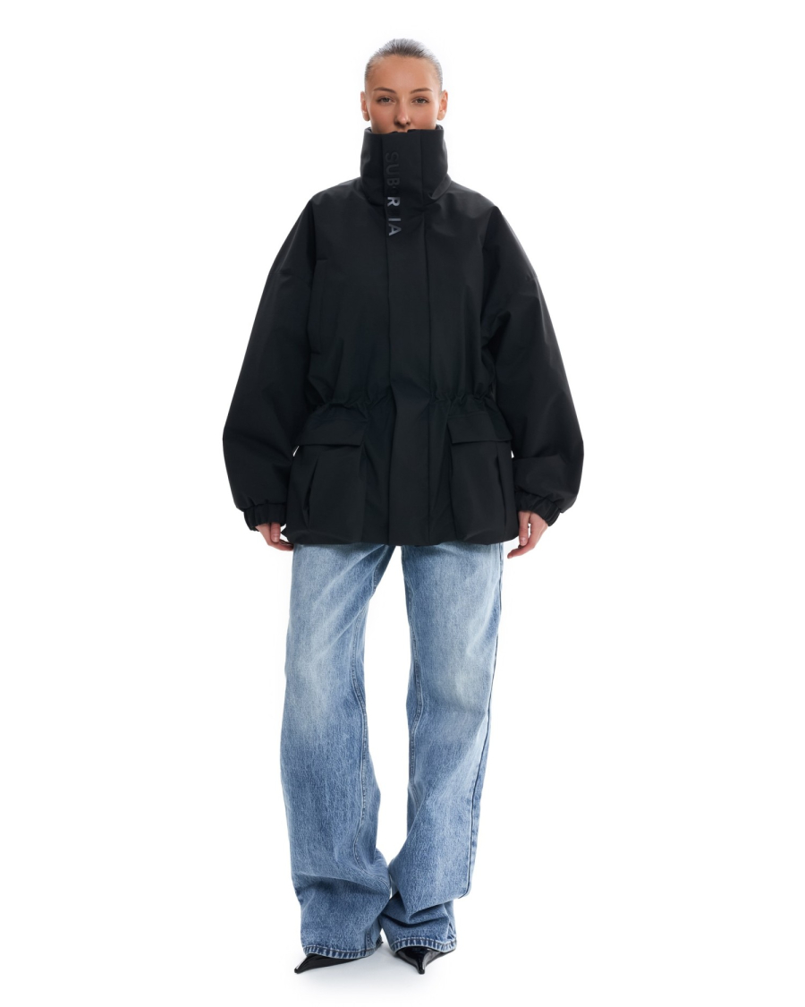 Куртка с кулиской на талии Suborbia, цвет: Черный, 006767 купить онлайн