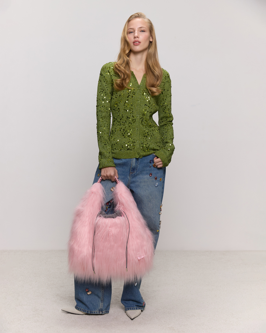 Сумка Bigfoot OM x ASK из экомеха под лису Only me, цвет: розовый СМ9299 купить онлайн