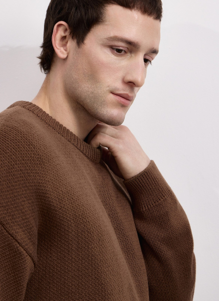 Свитер жаккардовый ALL WE NEED, цвет: коричневый, 2603M3517-19 купить онлайн