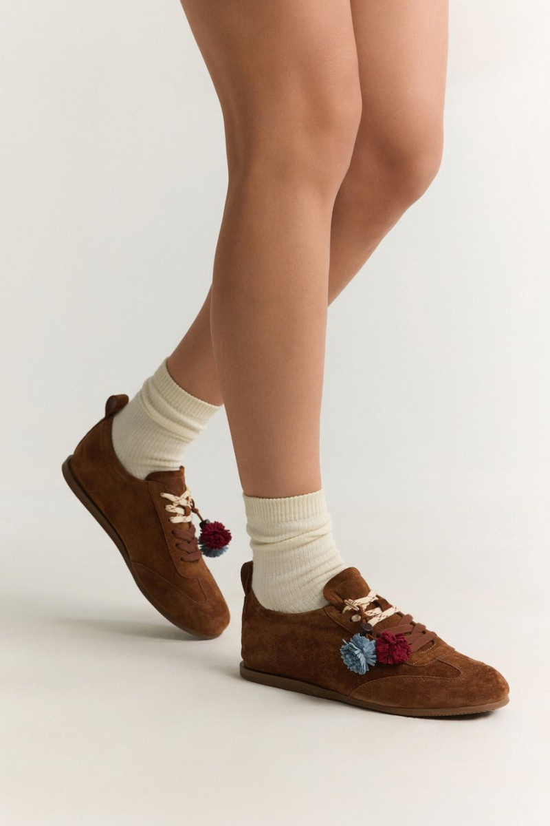 Кеды из натуральной замши Lera Nena, цвет: коричневый LN.501.19465.700 купить онлайн