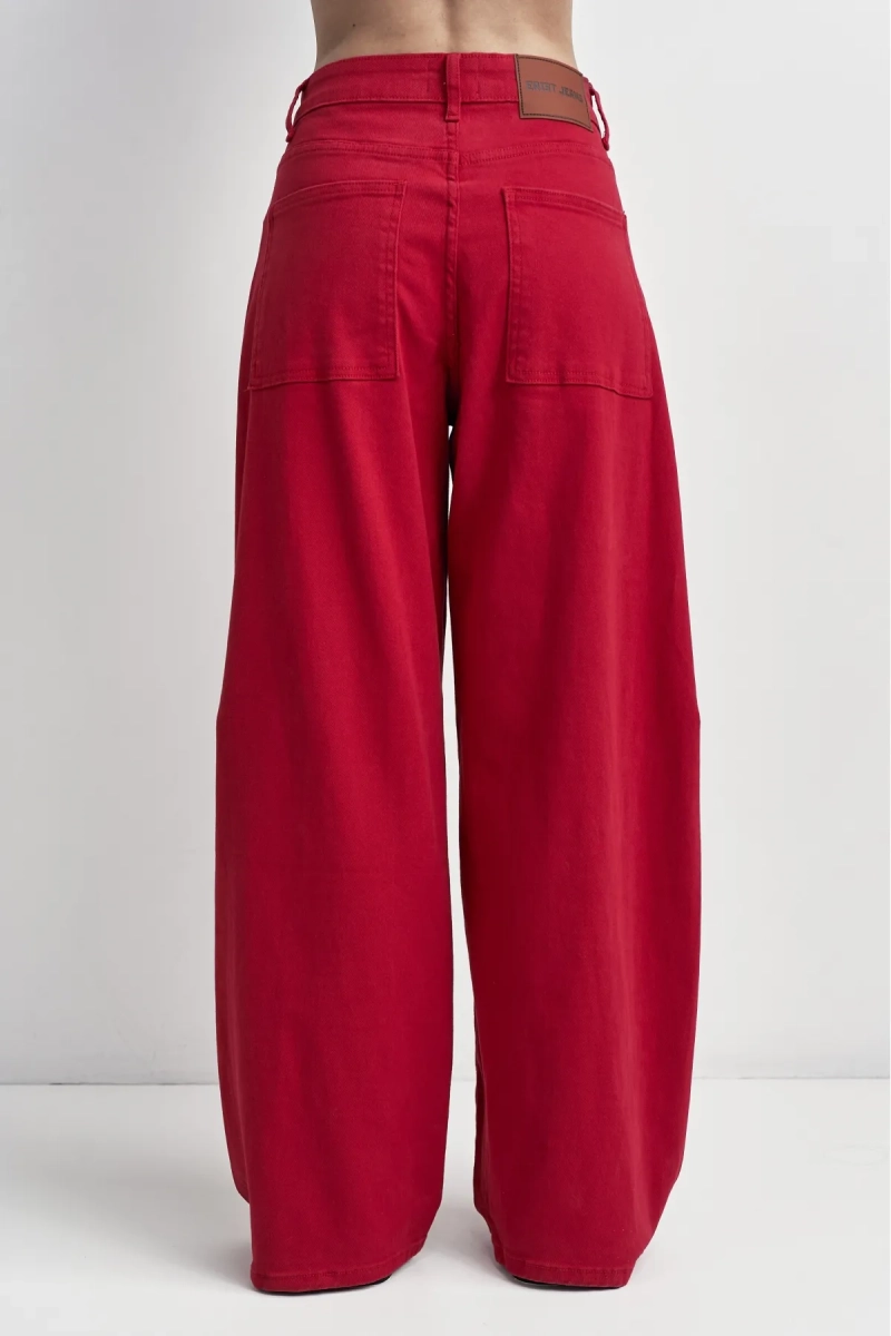 Джинсы свободные Erist store, цвет: красный, НФ-00003557 купить онлайн