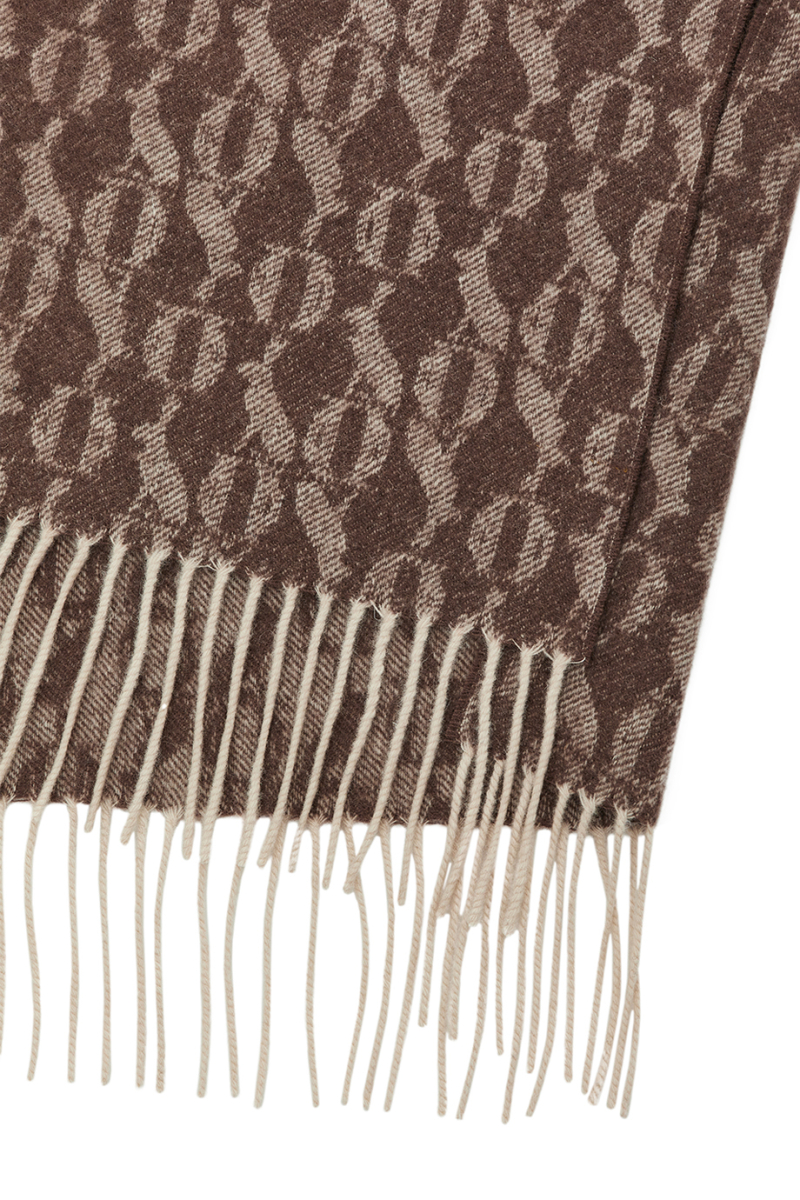 Шарф шерстяной с лого-паттерном DREAMS BY ALENA AKHMADULLINA, цвет: бежевый 225106260304315/719000 купить онлайн