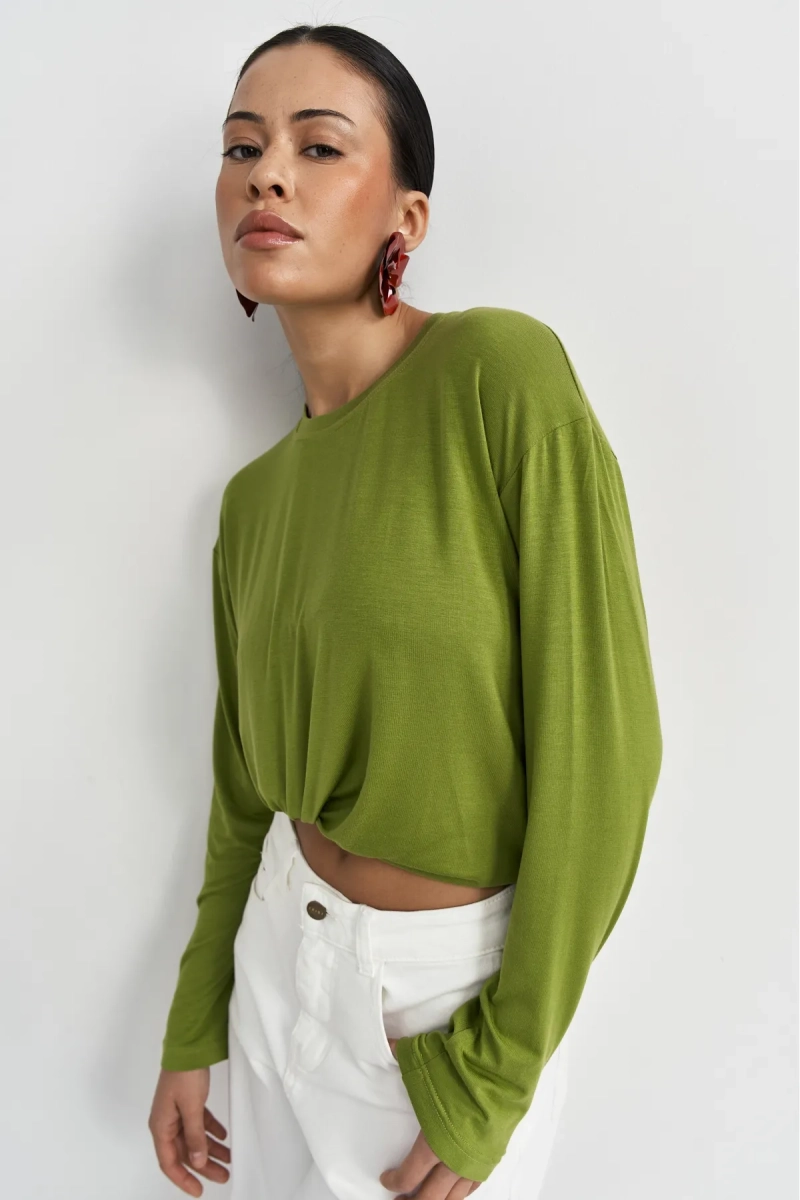 Лонгслив в цвете Лемонграсс