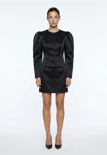 Жакет из сатина с рукавами буфами REFERT, цвет: Черный, 04-4087/1-2511 купить онлайн