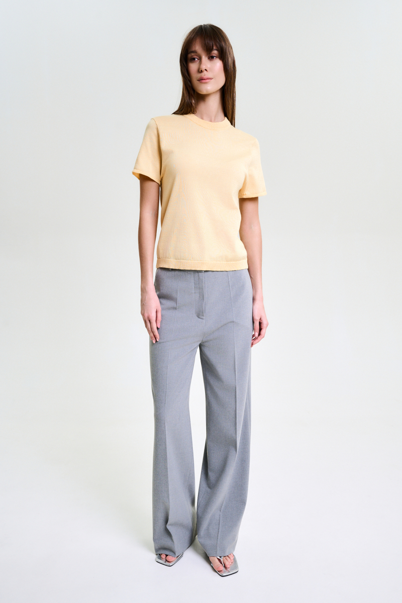 Футболка вязаная LIGHT YELLOW Label .B, цвет: light yellow, Kn.04.4.0138LYW со скидкой купить онлайн