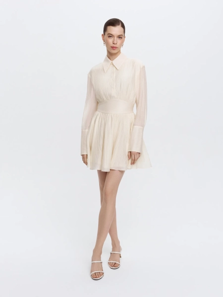 Платье с юбкой-солнцем ANNA PEKUN, цвет: кремовый,  купить онлайн