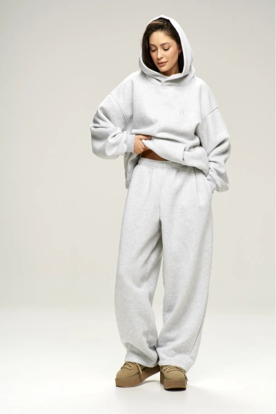 Брюки с начесом Grey Melange Erist store, цвет: серый, НФ-00003018 купить онлайн