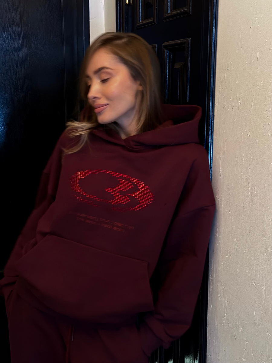 Худи с карманом BURGUNDY Label .B, цвет: burgundy, Tp.01.4.3824.1125BRD купить онлайн